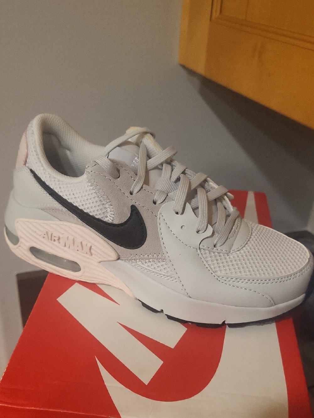 Nike Air Max Excee Photon Dust Black Grey Fog Women's 5 Medium . New Inbox